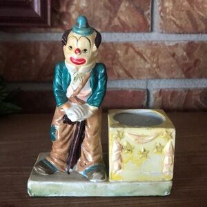 ❤️Rare Vintage Clown Candle Holder